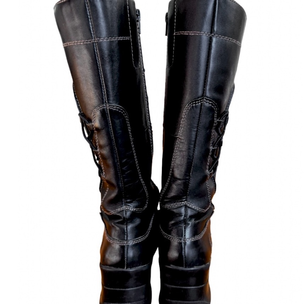 Aldo Black Leather Winter Boots, Size 38/7.5 - Picture 4 of 16